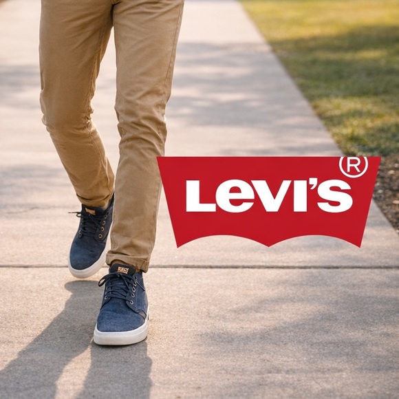Levi's Other - Levi’s Denim Sneakers Lace Up Chukka Style Navy Canvas Comfort Shoes Size 9.5